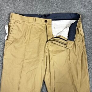 Tommy Hilfiger Chino Pants Mens 38x30 Tailored Fit Khaki Incense Casual Formal